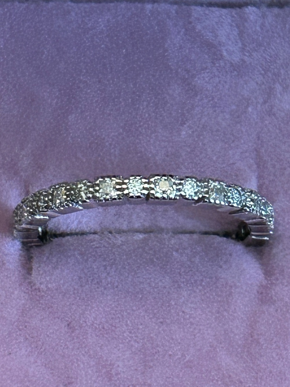 Brilliant 1.00CTW Moissanite 925 Sterling Silver Eternity Band 💍 Ring Size 8 NWT